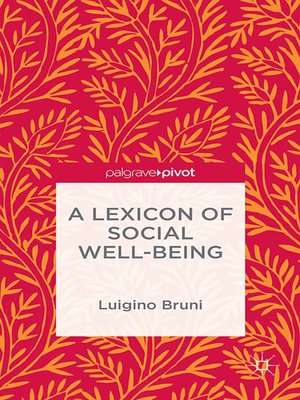 cover image of A Lexicon of Social Well-Being